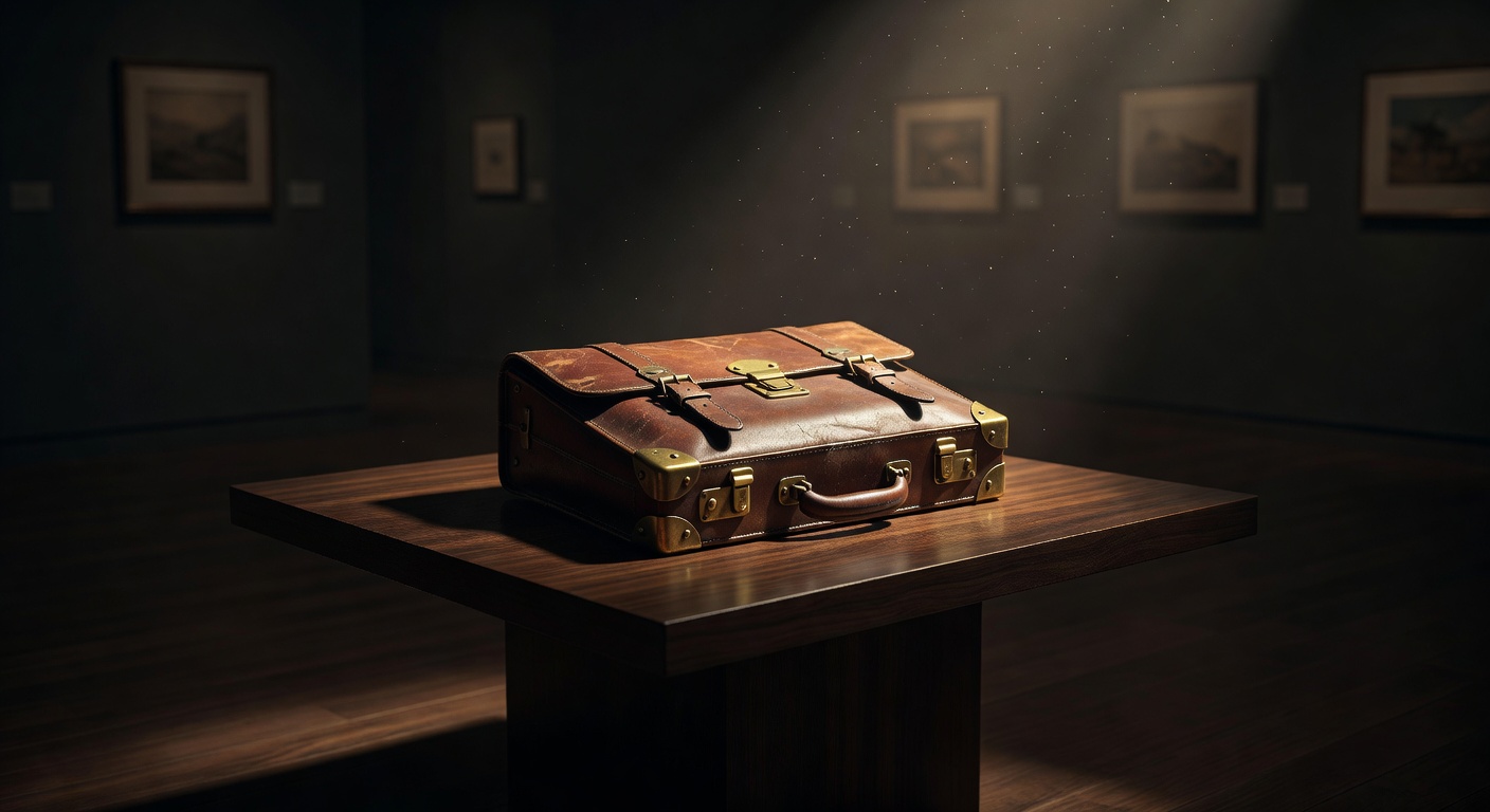 Vintage leather briefcase signifying a secret case